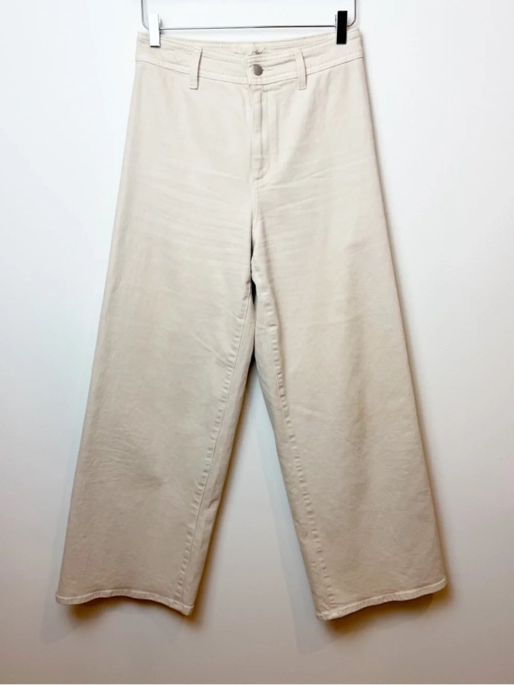 Universal Thread | Wide Leg Ankle Jeans Trousers in Cream - Picture 2 of 7
